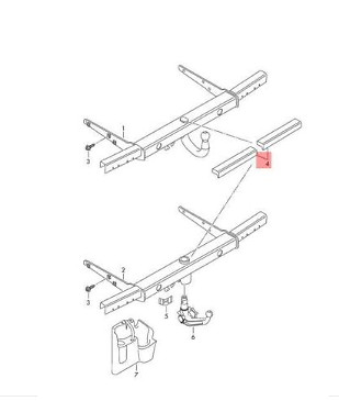 VOLKSWAGEN TRANSPORTER T5 REAR BUMPER FOAM FILLER PIECE 7H0807252A  