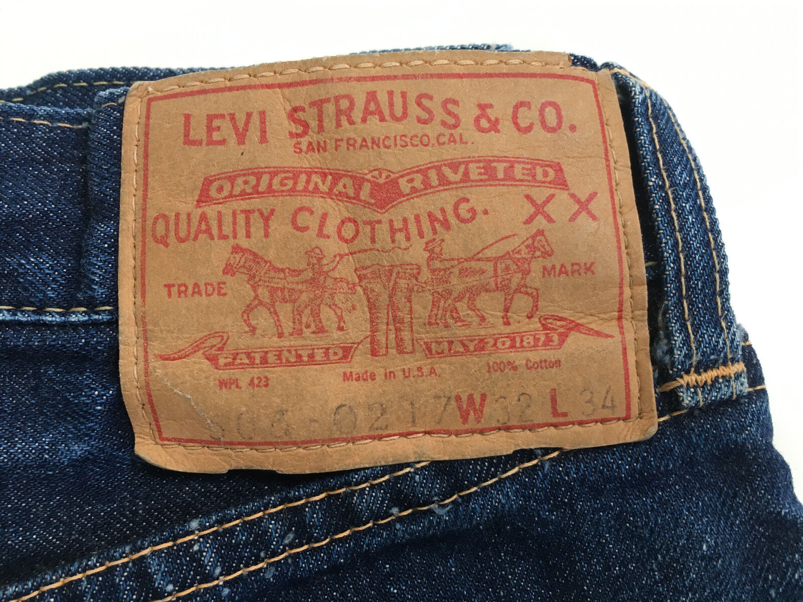 裾幅約18cm70s Levi's 505 ビッグE ピケパンツ ヴィンテージ リーバイス