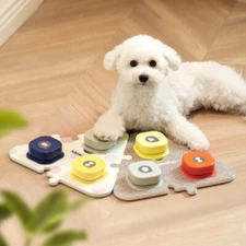 3pc mewoofun dog buttons for communication starter pack talking buttons with mat