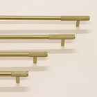 G Decor Matt Solid Brass Knurled T Bar Kitchen Gold Cupboard Handles