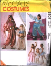 9451 Vintage McCalls SEWING Pattern Kids Halloween Costume Harem Genie Cleopatra