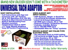 UNIVERSAL TACH ADAPTER / CONVERTER, COP-1-2-3-4-5-6-8-10 cyl to any 4-6-8 Tach