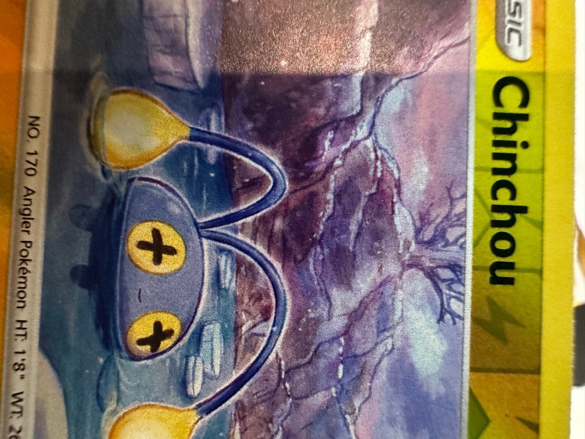 Chinchou 52/203 ERROR INK BLEED HEAVY INK Pokemon - NM | eBay