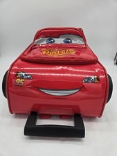 Disney Pixar Cars Lightning McQueen Rolling Luggage Suitcase Kids Vacation Bag