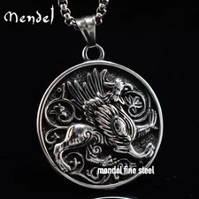 MENDEL Mens Egyptian Egypt Mythology Protection Griffin Pendant Necklace For Men