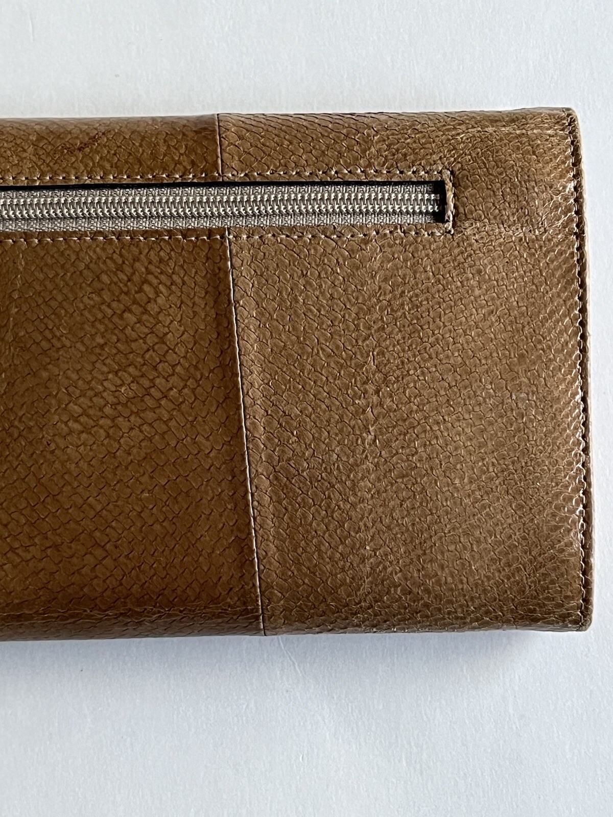 Vintage Wallet Trifold Wallet Genuine Salmon Leather … Gem