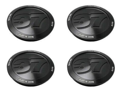 RAYS VOLK RACING Center Cap Black-Almite ZE40 TE37 Ultra Saga Sonic 4PC NEU
