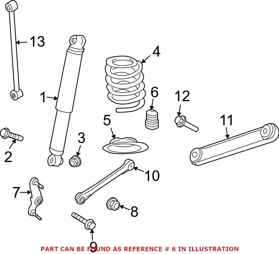 Parachoques de brazo de control de suspensión trasera genuino OEM para Chrysler Aspen Dodge Durango Foto 2 de 3