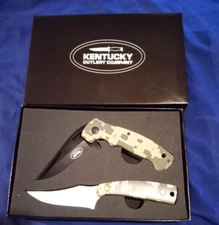 KENTUCKY SPRING ASSISTED Pocket knife Camo Sharpfinger Skinner knife with Sheath