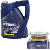 MotoröL Set 10W-40 5 Liter + ÖLfilter SH 4765 FüR Mercedes-Benz C-Klasse