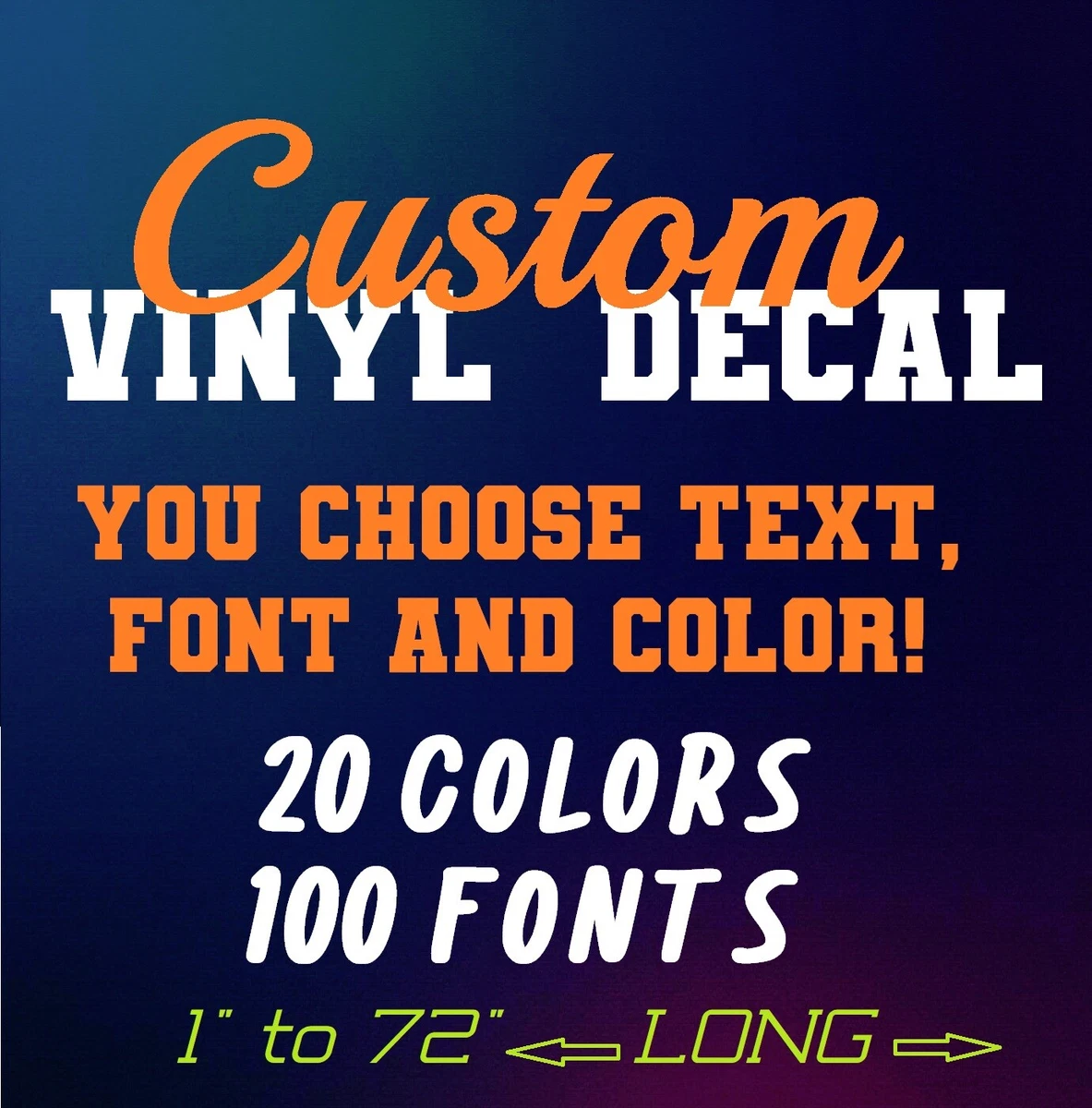 Custom Wall Letter Decals