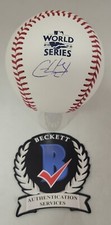 Cristian Javier Signed Official 22 World Series Baseball Houston Astros Beckett 
