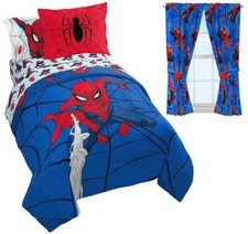 Spider-Man "Webtastic" Kids Bed Set  63" Curtains-W15167337334, W261202994