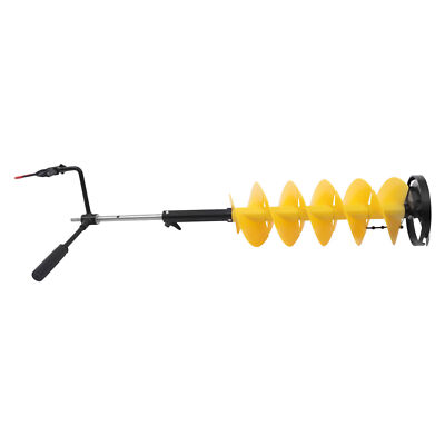 8'' Drill Auger Bit w/Adjustable 14in Extension Rod Electric Drill Clips Ice Fish