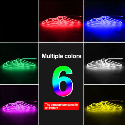 5M Auto LED Ambientebeleuchtung Innenraumbeleuchtung Lichtleiste USB-Kabel