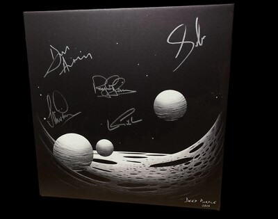 SIGNIERTE DEEP PURPLE LIMITIERTE AUSGABE LEINWAND IAN GILLAN ROGER GLOVER IAN PAICE SELTEN!