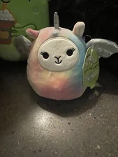 NWT Squishmallow Lucy-May The Rainbow Llama Pegacorn Plush Toy 5 Inch