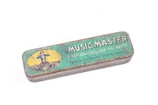 alte Blechdose original Sammler Dose Mundharmonika Music Master Seydel S&ouml;hne