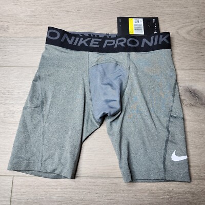 Nike Pro Training Shorts Youth Boys Small Tight Dri FIT Carbon