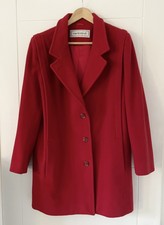 Mackintosh Vintage Coat Red 100% Wool Made In Usa 12 Uk 16