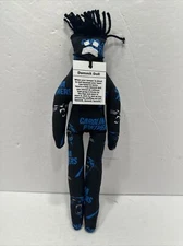 Panthers Football Cloth Dammit Doll Black Blue & White 13” Inch With Tag