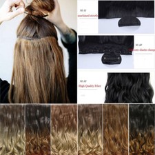 100 Real as remy human Hair Clip in Full Head Hair Extensions Extention Wavy US