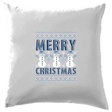 Merry Christmas - Cushion - Santa Snow Snowman Funny Xmas Christmas