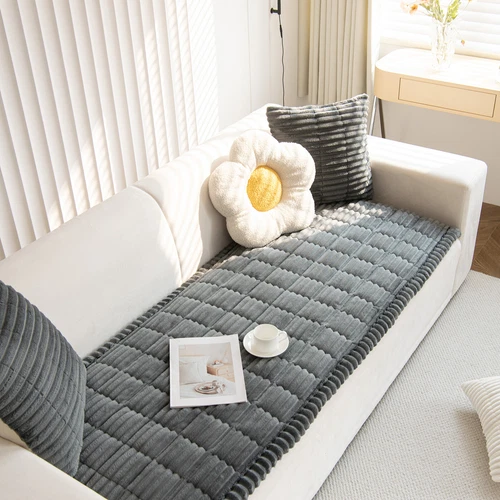 Thicken Plush Sofa Cover Non-Slip Couch Covers Cushion Slipcovers Pet Bed Mat US - Picture 6 of 49