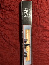 Wooden Brass Tie  Belt Rack Jewelry or Scarf Wall Mounted Organizer