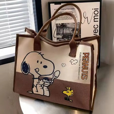 2025 New Snoopy Tote Bag Shoulder Bag WHITE/GREEN Color