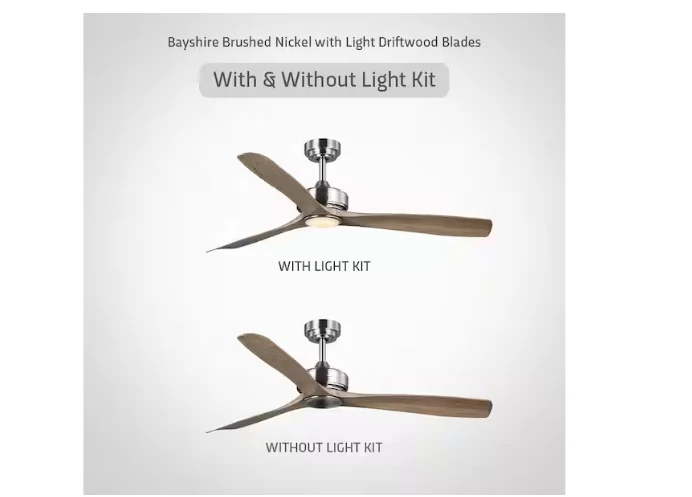 Home Decorators Collection Bayshire 52" Brushed Nickel Ceiling Fan LED Light NEW - Image 3 of 4