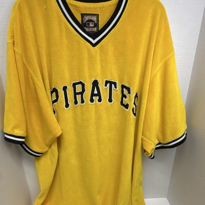 G-III Carl Banks Pittsburgh Pirates 1960 World Series Velor Jersey Yellow XL/EX