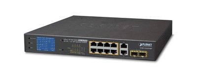 GSD-1222VHP 8-Port 10/100/1000T 802.3at PoE + 2-Port 10/100/1000T + 2-Port 10...