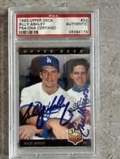 1993 Upper Deck Billy Ashley Signed Rookie Card #22 Auto Graded (Eric Karras). rookie card picture