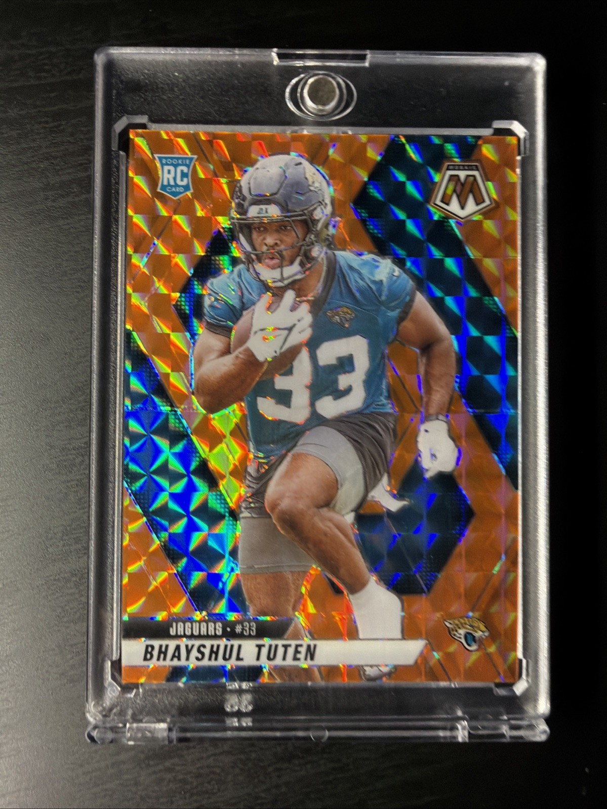 2025 Panini Mosaic Bhayshul Tuten Orange Mosaic /199 #385 Rookie RC Jaguars