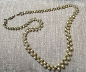 Vintage Napier Pearl Collar Necklace - 1960s Rose Gold Criss-Cross Design