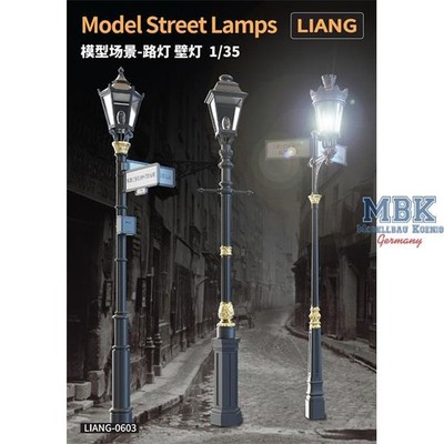 LIANG Model LIANG-0603 Straßenlaternen / Model Street Lamps (1:35)