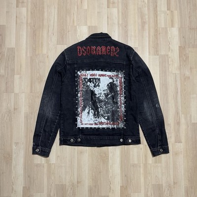 DSQUARED2 Denim Jacke - Rock World Tour - Skull Patch - PRT 2875 - Rare Gr. 50