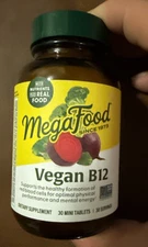 MegaFood Vitamin B12 30 Mini Tablets Exp. 9/27 Red Blood Cells