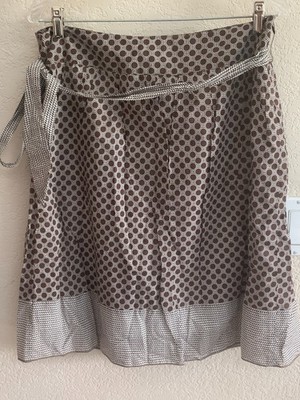 A. Byer Brown White Fully Lined Skirt Size 11
