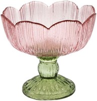 Clayre & Eef 6GL5549P Teelichthalter Rosa GrüN 17X13 Cm