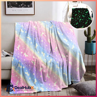 Kuscheldecke Einhorn Leuchtet Im Dunkeln Super Weich Warm 150X200 Cm Kinder