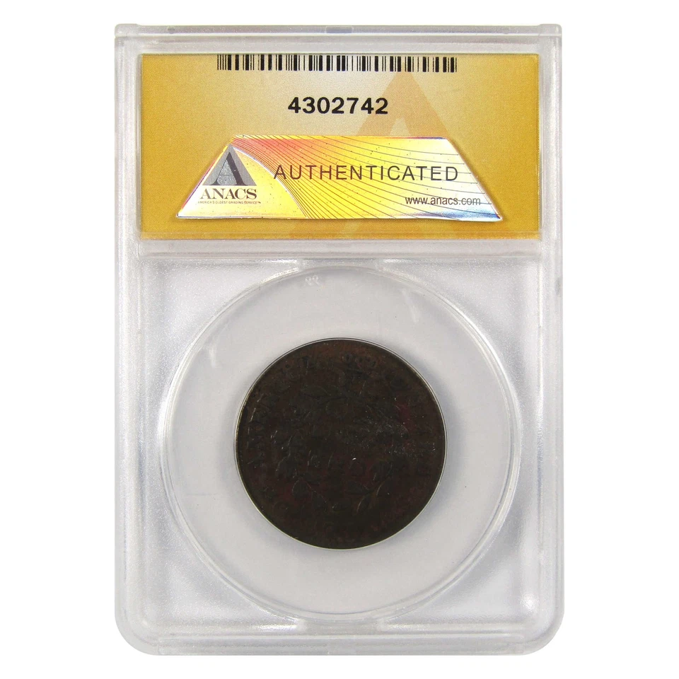 1800 S-193 Draped Bust Large Cent VF 20 Details ANACS Penny SKU:I9432 - Image 2 of 4