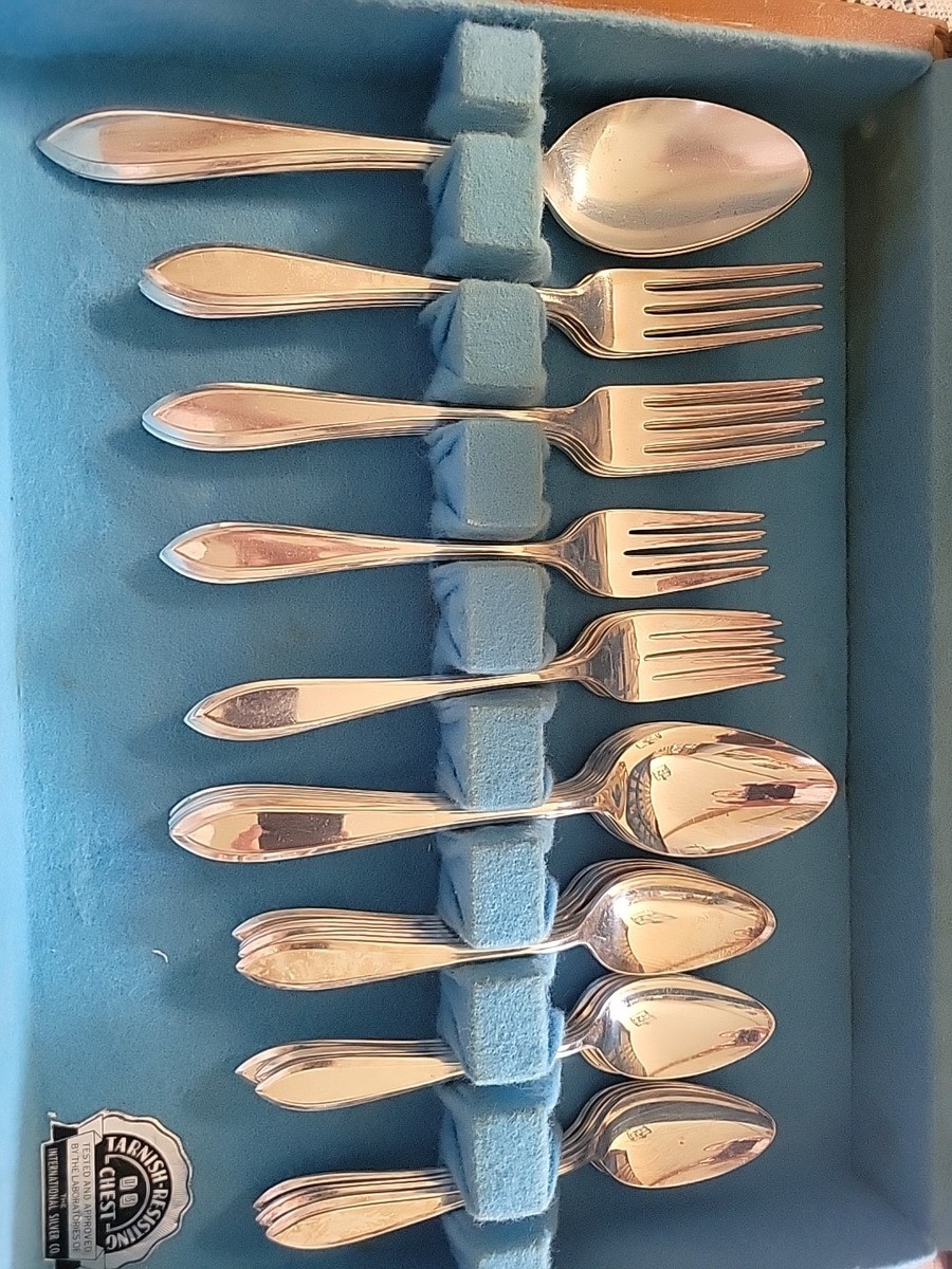 WM Rogers MFG CO. AA IS Vintage Silver Plate Flatware 49 Piece Set