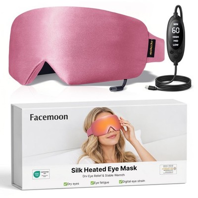 Heated Eye Mask for Dry Eyes, Silk Warm Eye Compress & Eye Heating Pad, Washa...