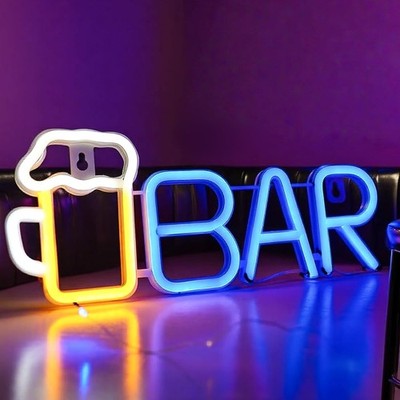 Led Neon Schild Bar, Led Bar Bier Neon Schilder, LED Bar Neon Light, Bier