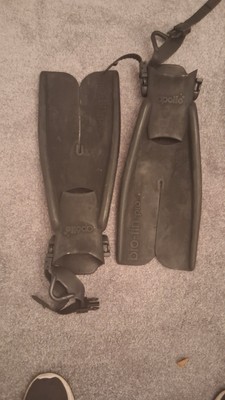 Apollo bio-fin pro Black Scuba Diving Fins with Foot Straps size md/womans