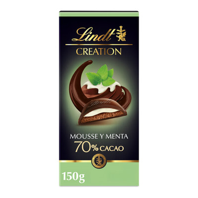 Lindt - CREATION - Dark Chocolate Mousse (70%) & Mint - 4 x 5.29oz / 150gr bars
