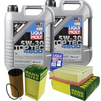 Mann Inspektionspaket 10L Liqui Moly Top Tec 5W-30 FüR Audi A4 Avant S4 Quattro