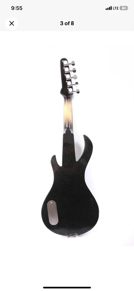 Violín Eléctrico 4/4 Tamaño Completo 5 Cuerdas Madera Bonito Tono Libre Estuche Negro Foto 3 de 4